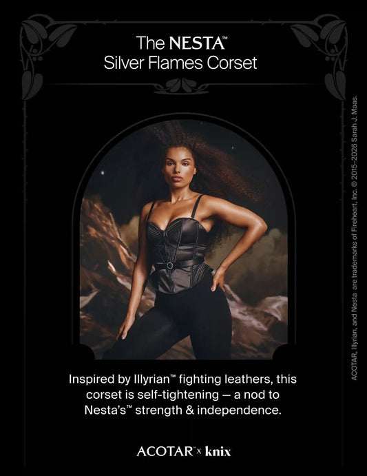 The Nesta™ Silver Flames Corset