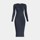 SculptRib™ Cotton Henley Dress