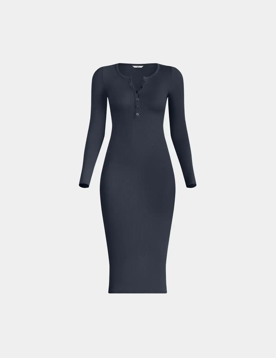 SculptRib™ Cotton Henley Dress