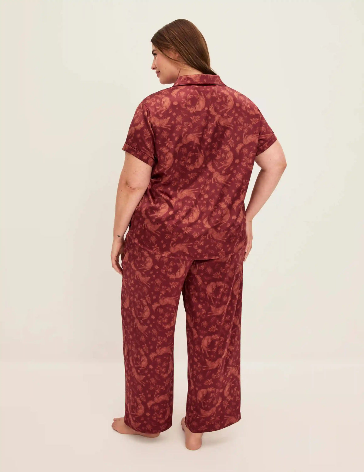 Stretch Satin Short Sleeve Sleep Set