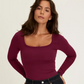 SculptRib™ Cotton Long Sleeve Top