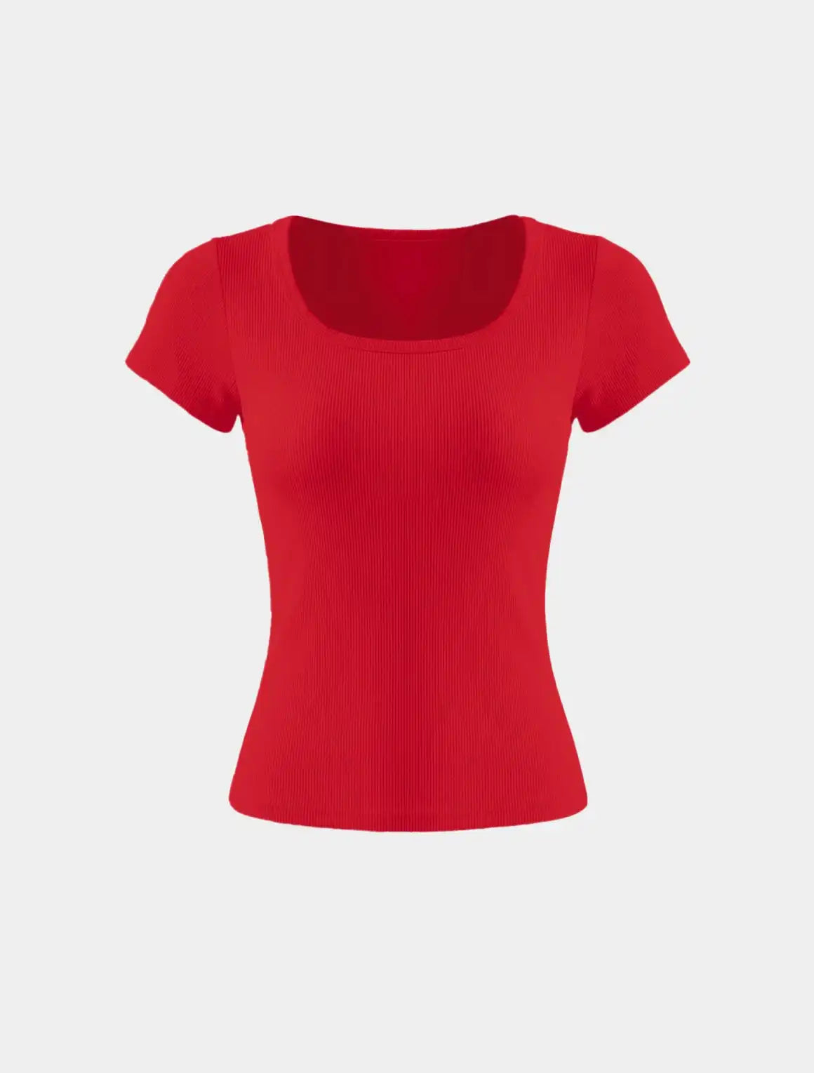 SculptRib™ Cotton Scoop Neck T-Shirt