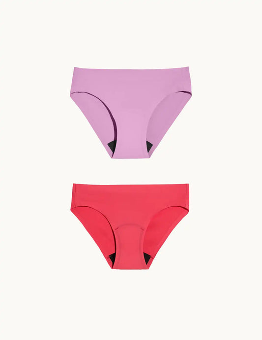 Teen Light Leakproof No-Show Bikini 2-Pack - Last Call