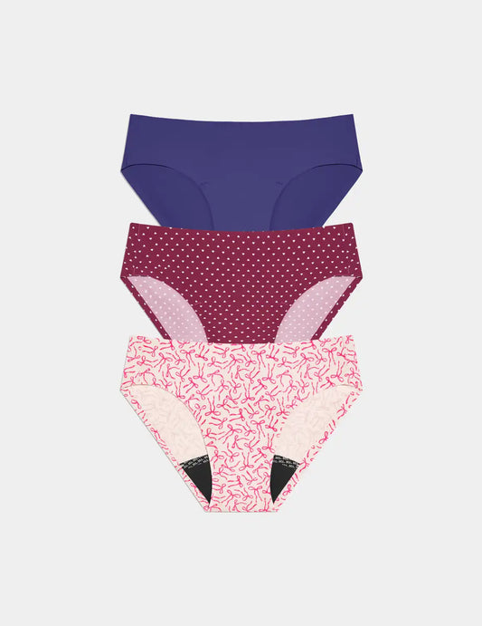 Teen Leakproof UltraThin No-Show Bikini 3-Pack - Last Call