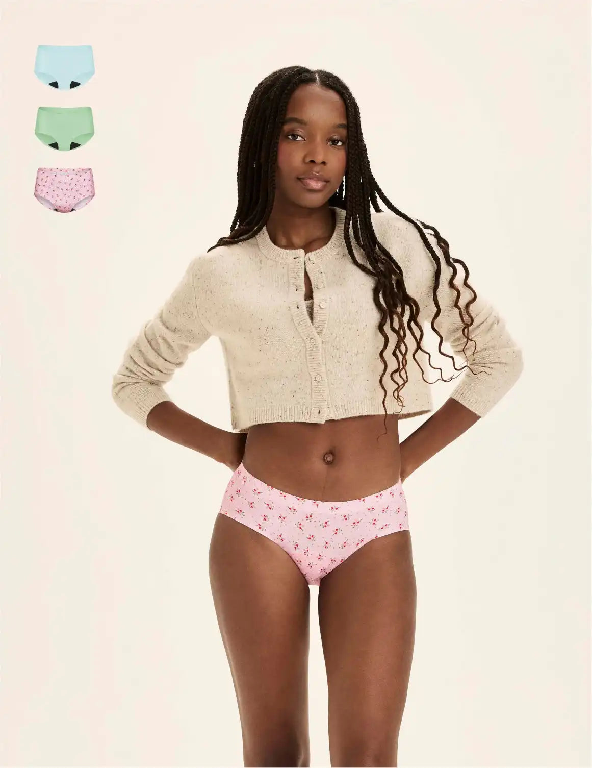 Teen Light Leakproof No-Show Boyshort 3-Pack