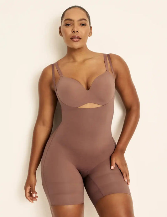 Customizable Open Bust Shaper Bodysuit