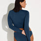 Ruched Long Sleeve Swim Top