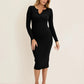 SculptRib™ Cotton Henley Dress