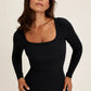SculptRib™ Cotton Long Sleeve Top
