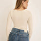 SculptRib™ Cotton Long Sleeve Top