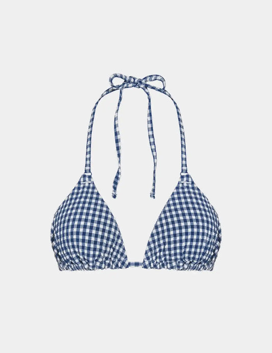 Seersucker Sculpt Triangle Bikini Top